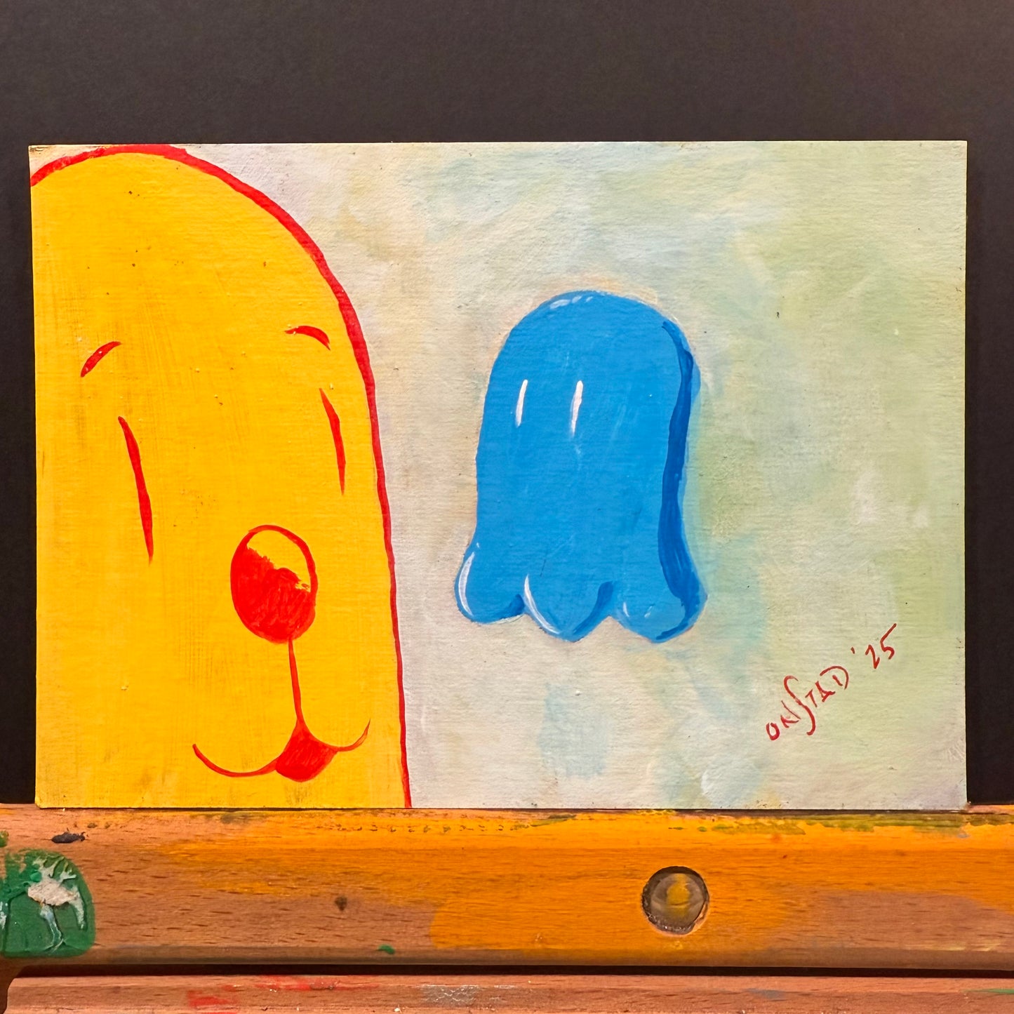 Philippe and Tiny Ghost Friend! 5x7”