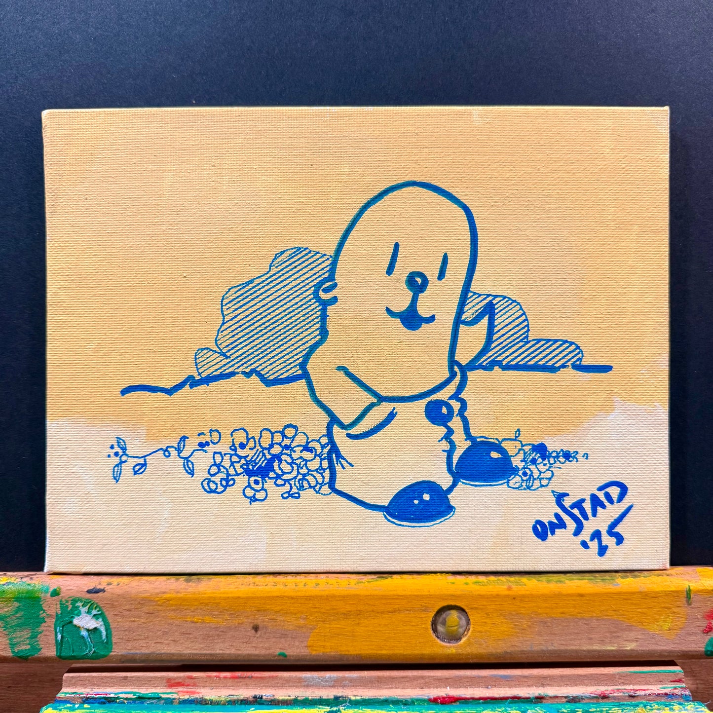 Philippe, Blue Study, 8x6”