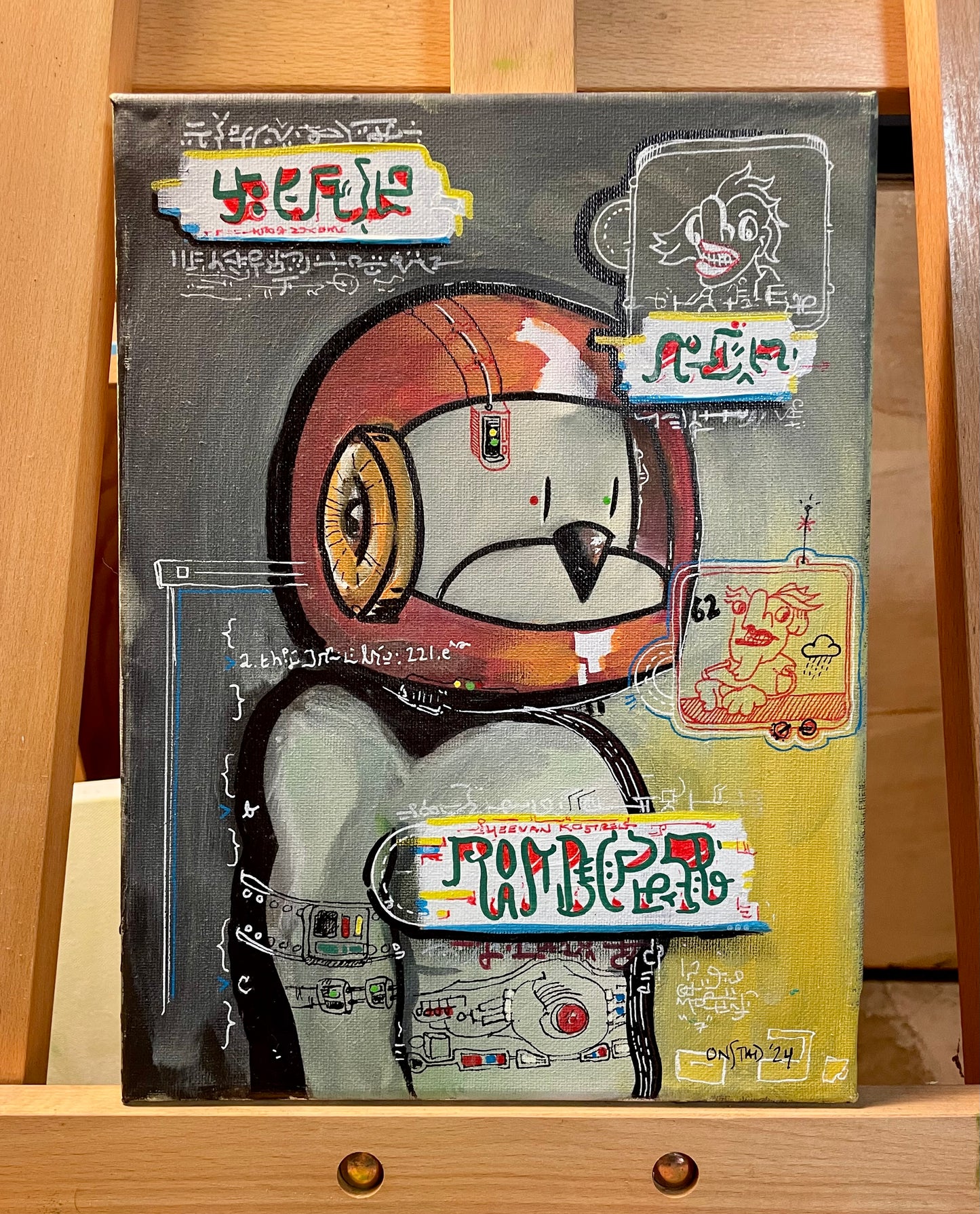 Briefly Derezzing From the Common Layer, 9x12"