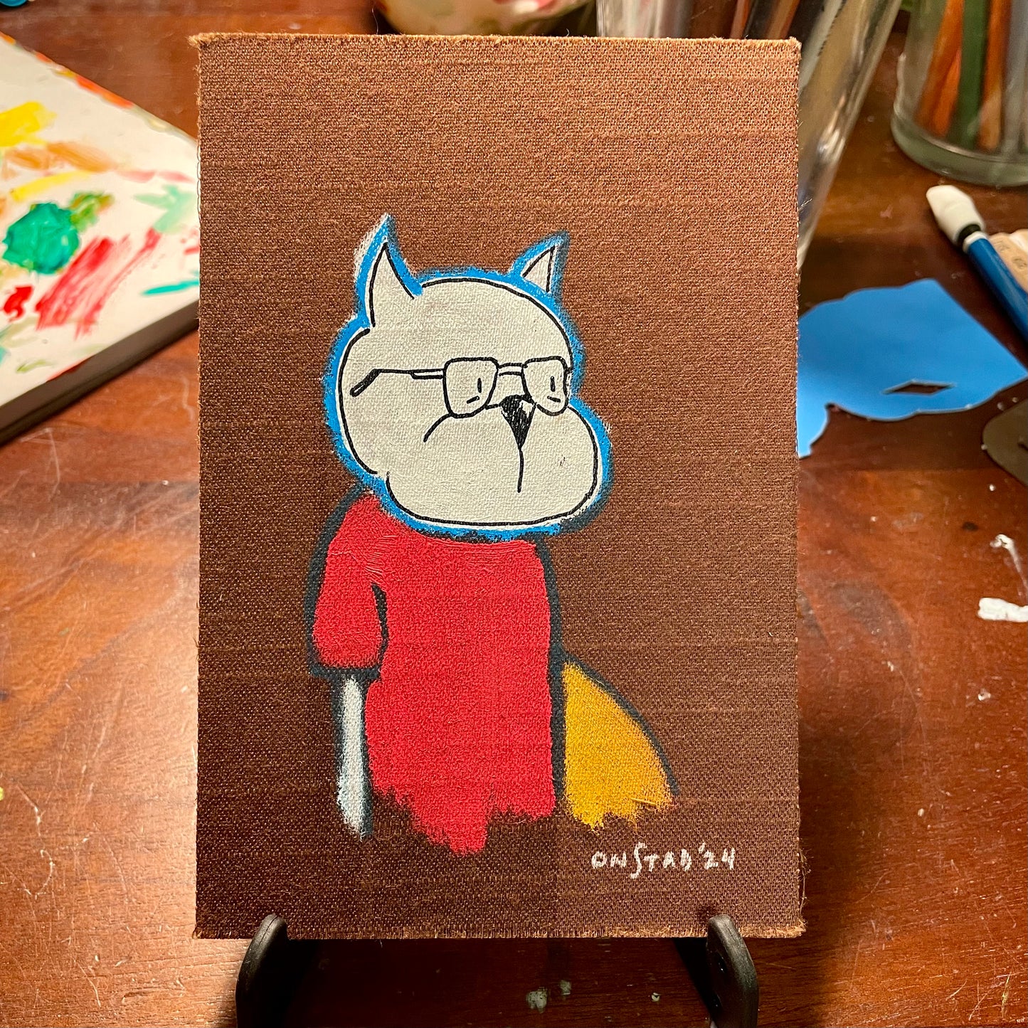 Roast Beef, Portrait of a Scared Man, 4x6"