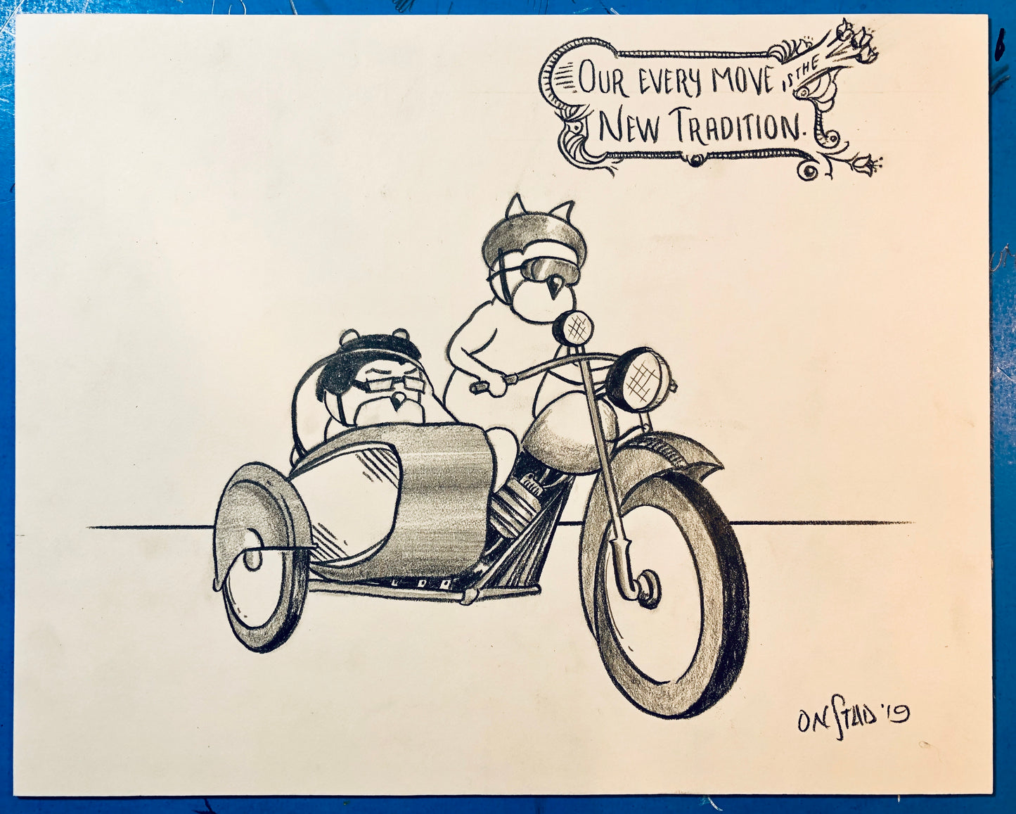 New Tradition, Original 8x10, pencils on matte board, 11/6/2019