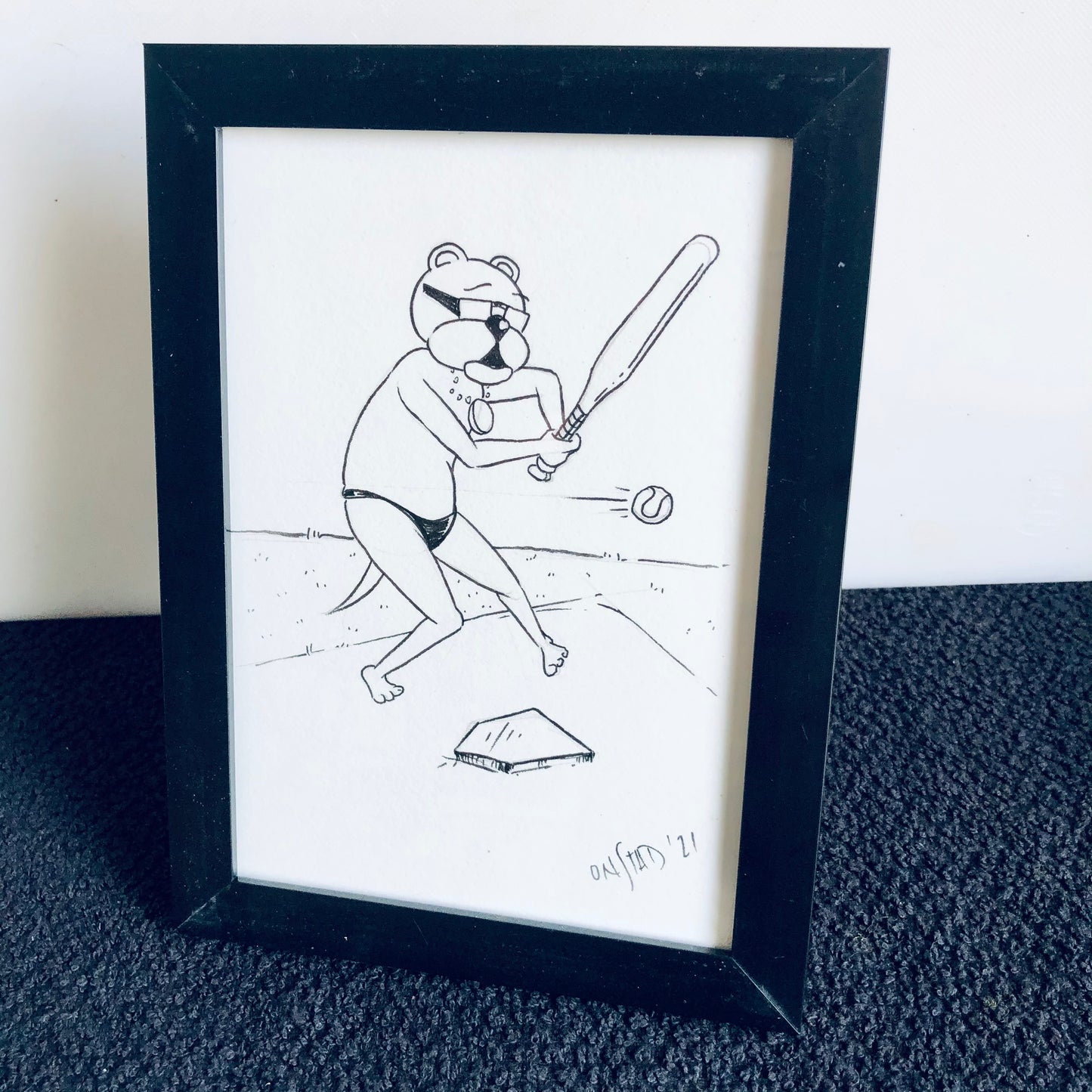 Framed Ray Original - Neither Mathlete Nor Athlete