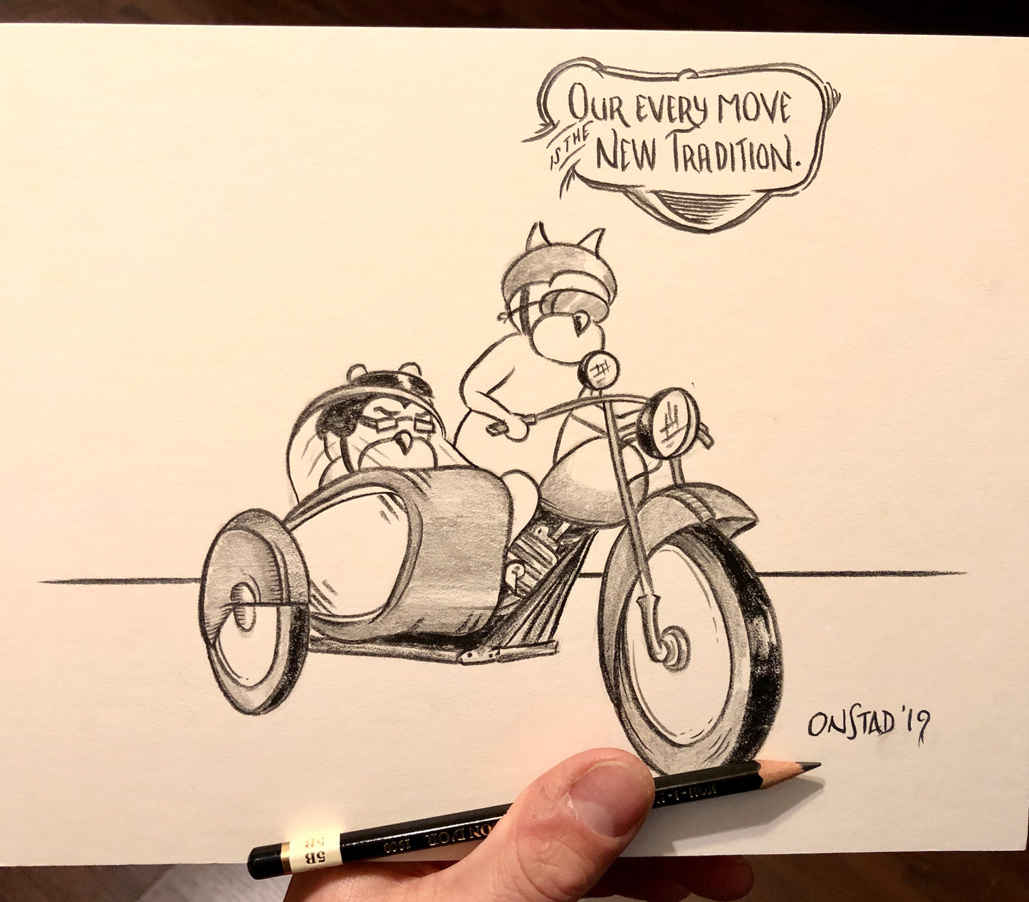 New Tradition, Original 8x10, pencils on matte board, 11/20/2019-B