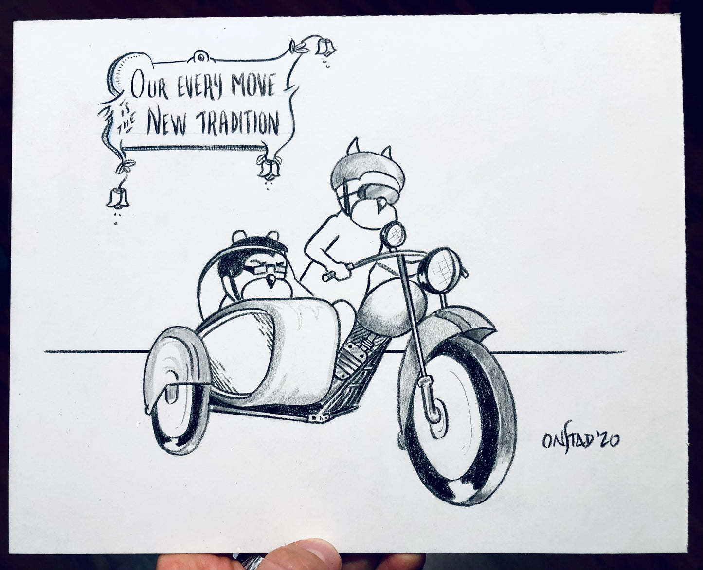 New Tradition, Original 8x10, pencils on matte board