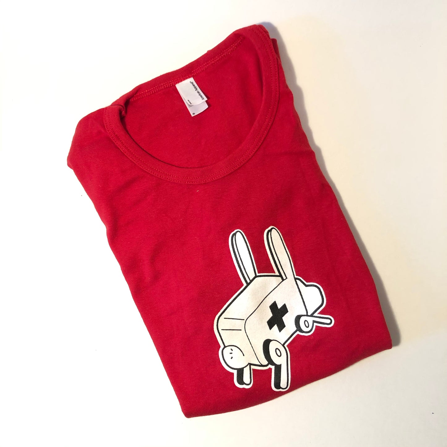 Rabbit Tee, Red, Womens