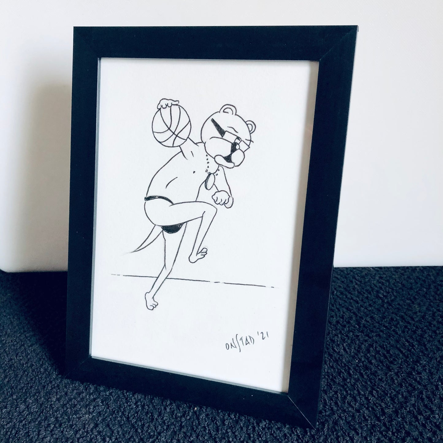 Framed Ray Original - Basketball’s Lunatic-Genius Unloads
