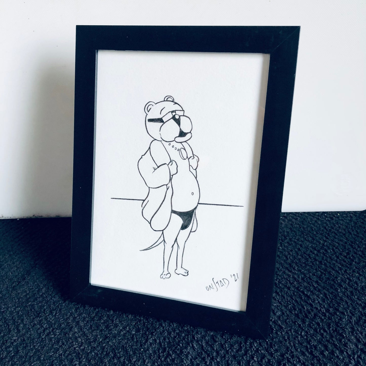 Framed Ray Original 03302021 - Optimist In Headwind