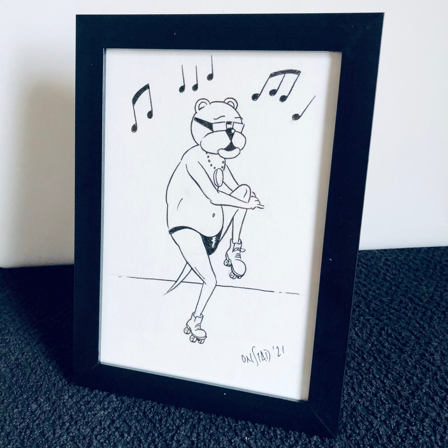 Framed Ray Original - Rollerskate Fantastic