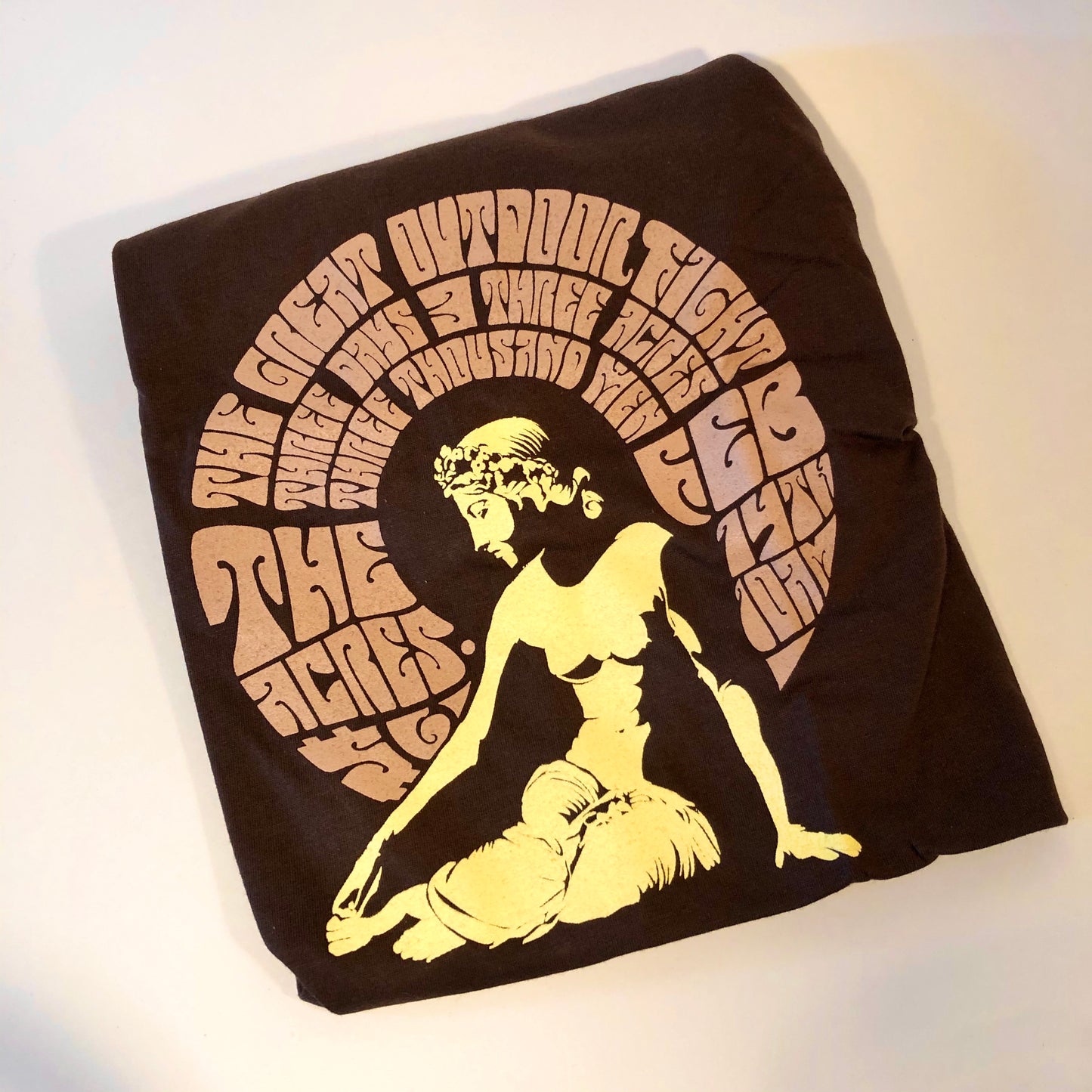 Great Outdoor Fight Art Nouveau Tee, Unisex, Brown, Small