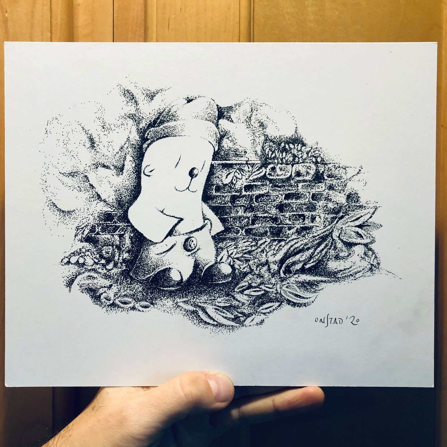 Philippe Doing Imagination Stuff Near The Old Garden Wall