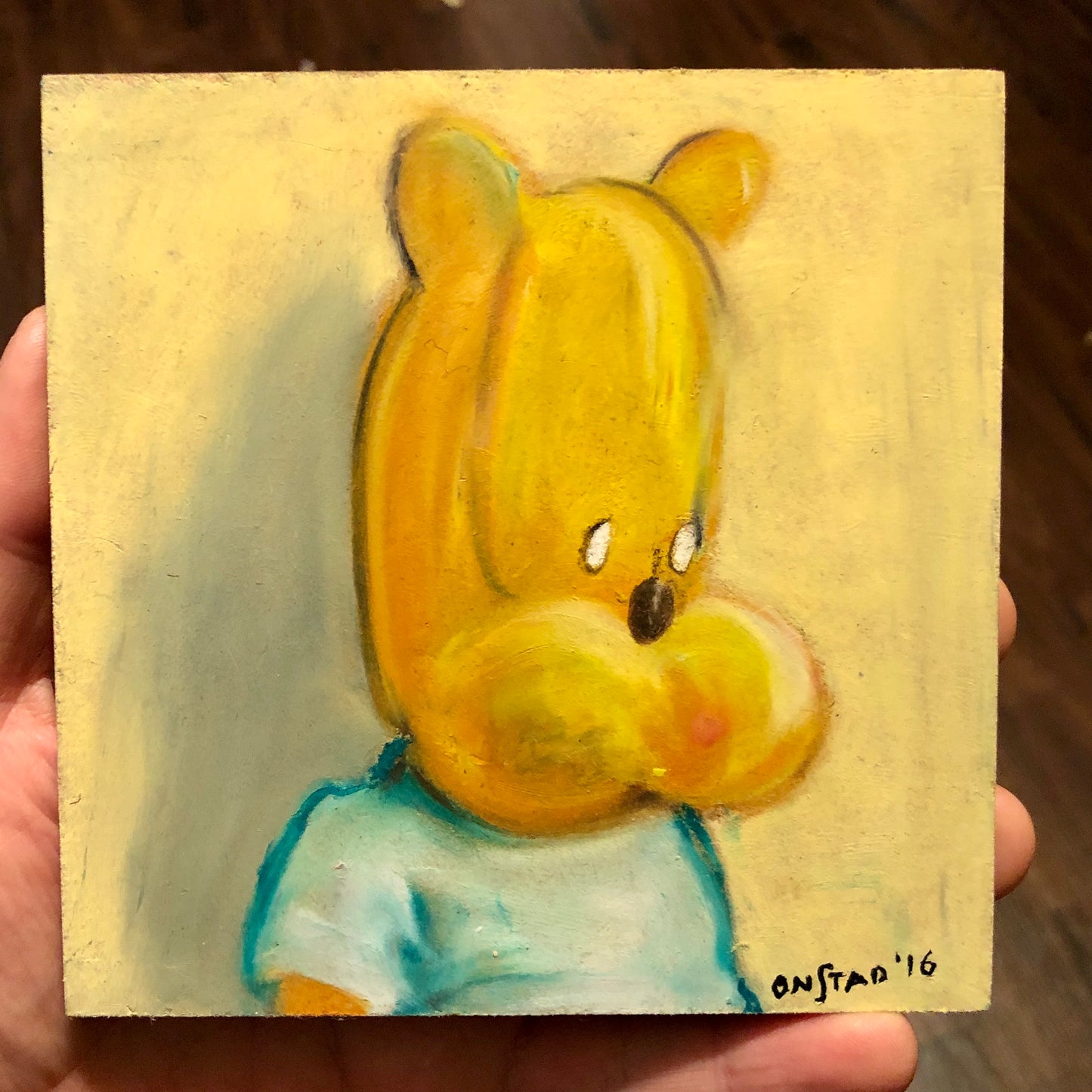 Téodor, 5" oil pastel, 2016