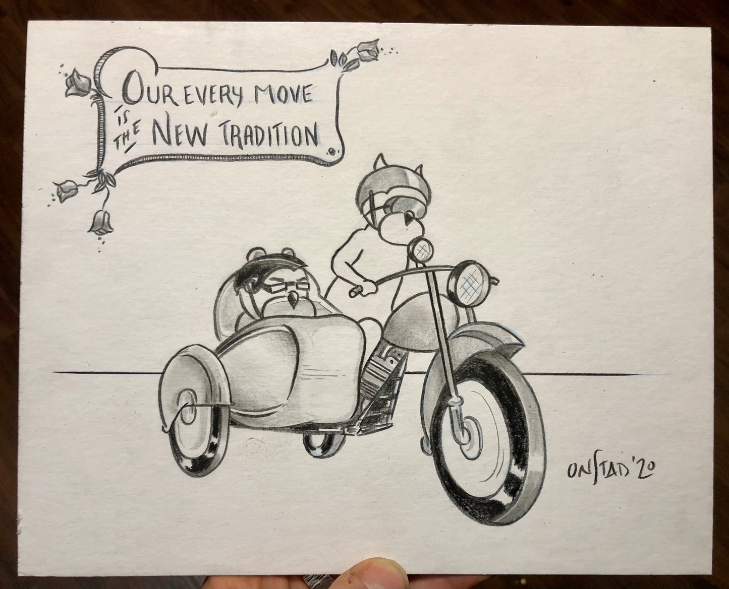 New Tradition, Original 8x10, pencils on matte board