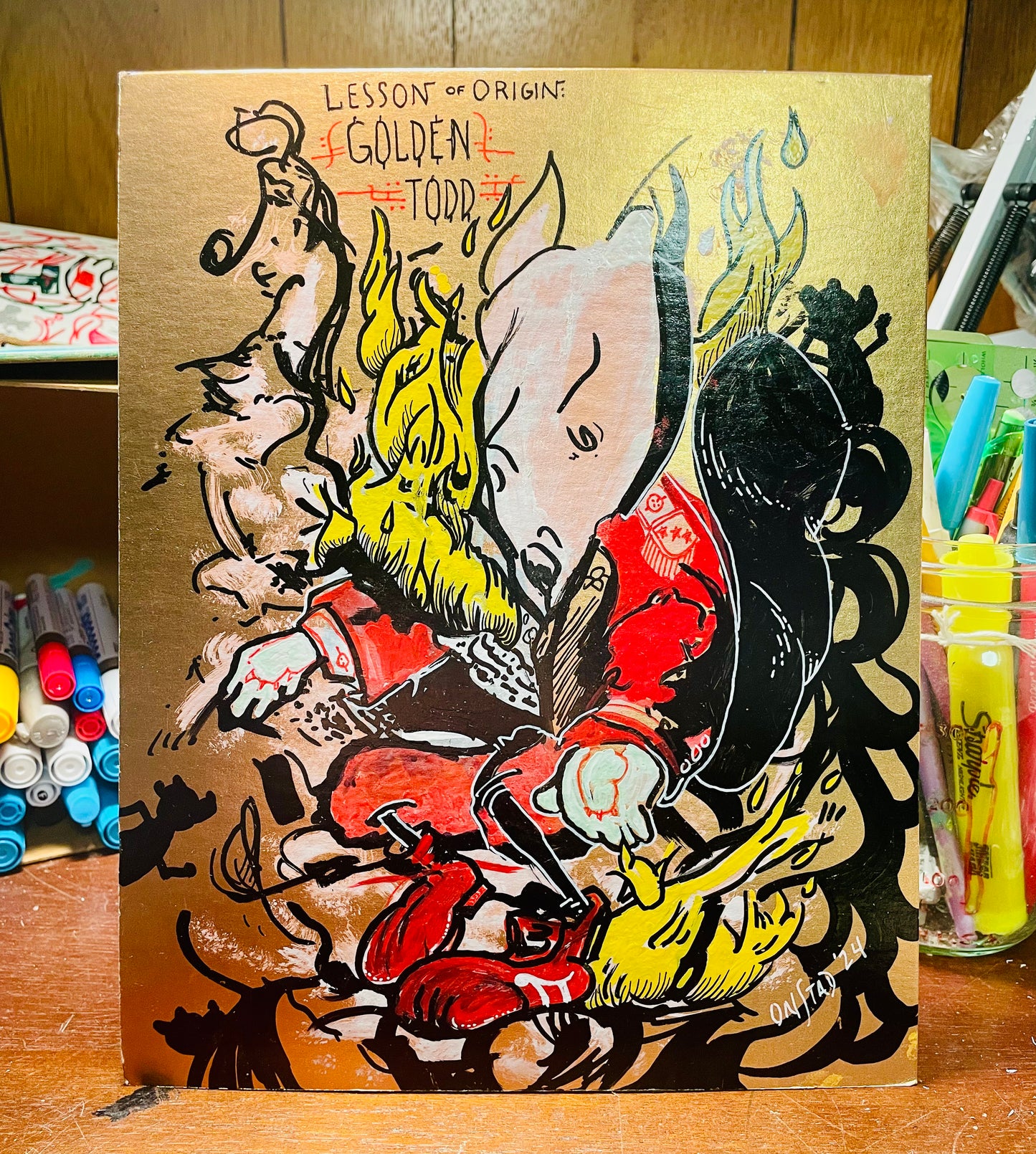 LESSON OF ORIGIN: GOLDEN TODD, 8X10"