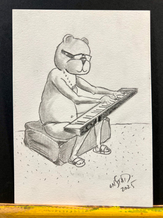 Ray, Piano Man, 5x7"
