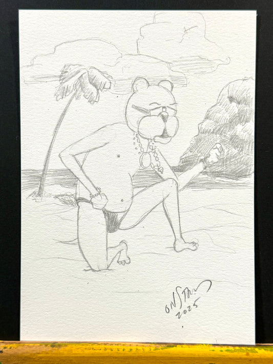 Ray, Dies Third At White Lotus, 5x7"