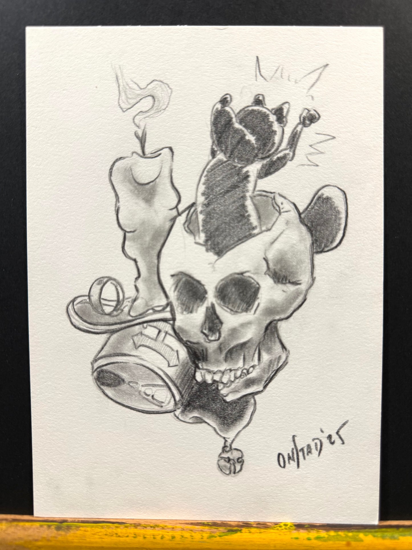 Todd, Skullburst (pencils), 5x7"