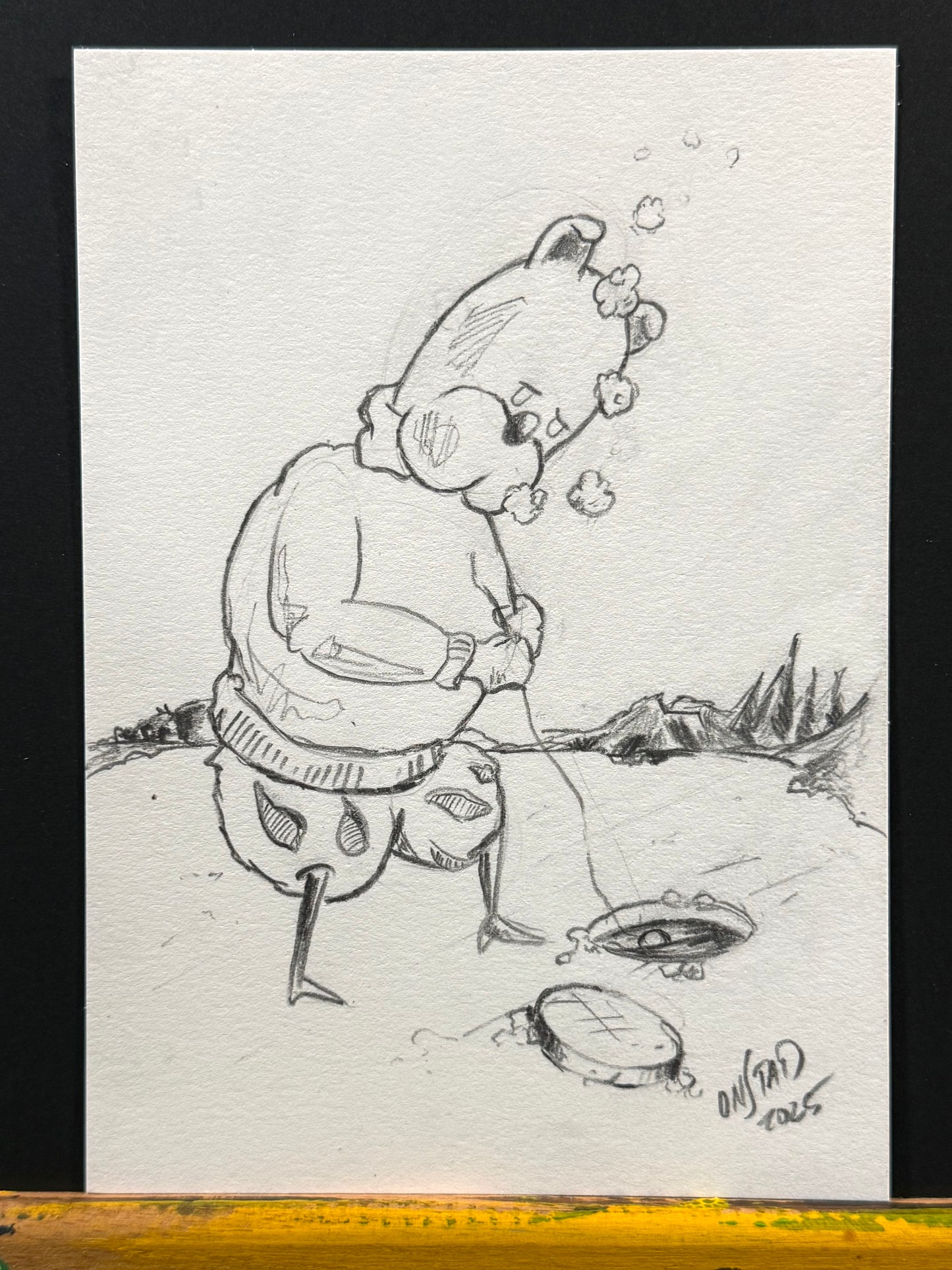 Téodor, The Ice Fisherman, 5x7"