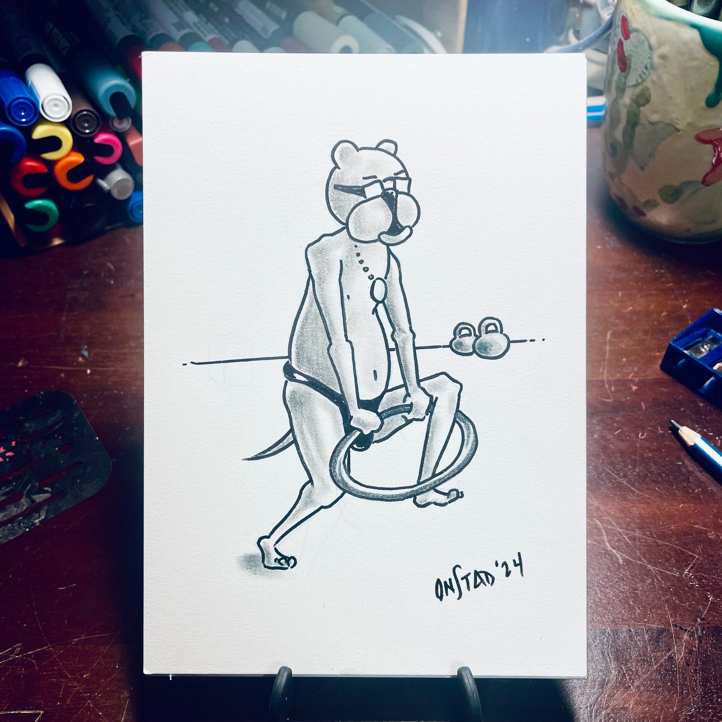 Ray, Never Skip Leg Day, 5x7"