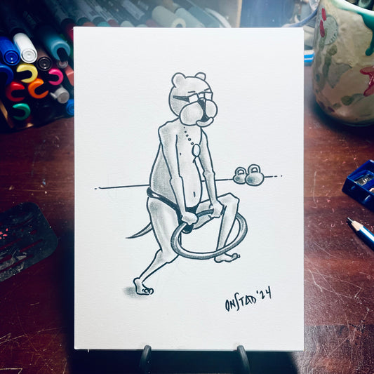 Ray, Never Skip Leg Day, 5x7"