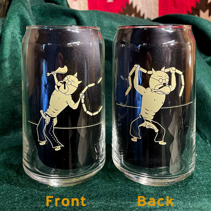 16oz Glass - Pat the Cat