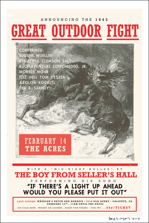 Signed Poster - Great Outdoor Fight 1943