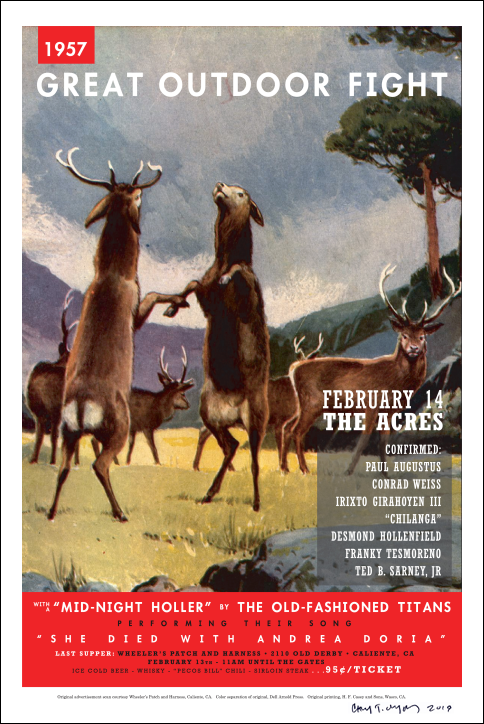 Signed Poster - Great Outdoor Fight 1957