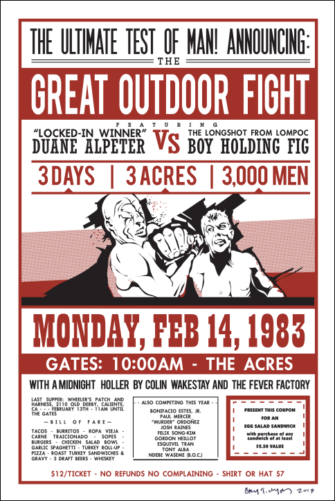 Signed Poster - Great Outdoor Fight 1983
