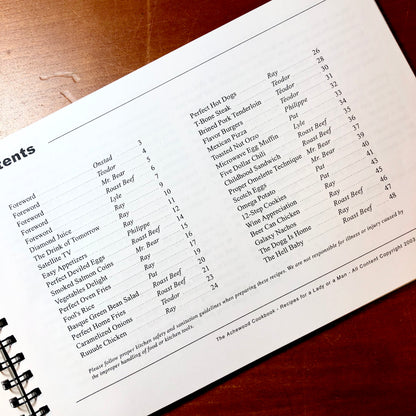 The Achewood Cookbook - Inscribed w/Ray