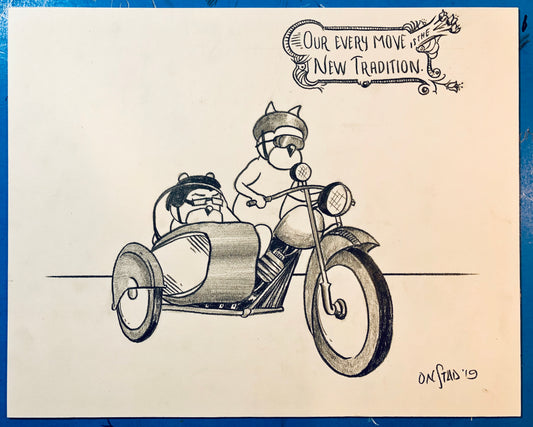 New Tradition, Original 8x10, pencils on matte board, 11/6/2019