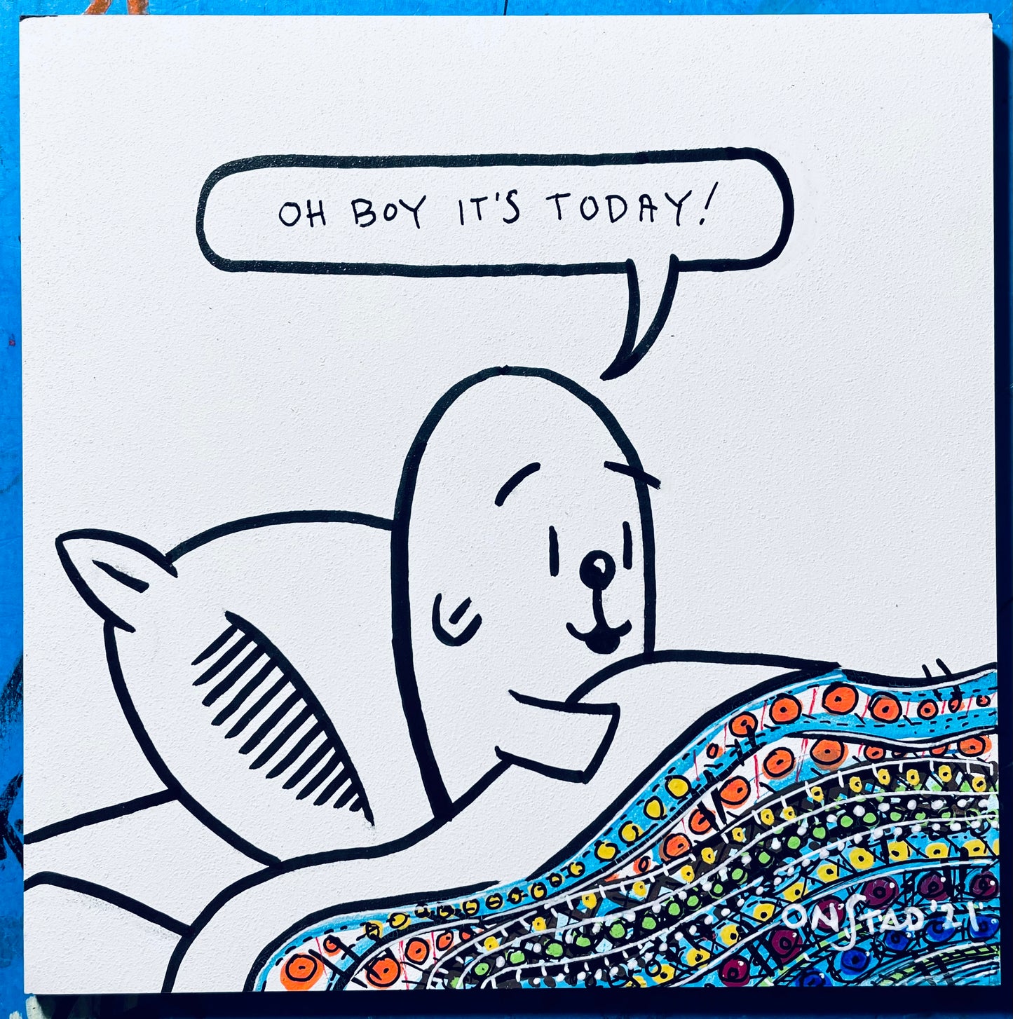 Oh Boy It's Today, 6", Old Cabin Quilt