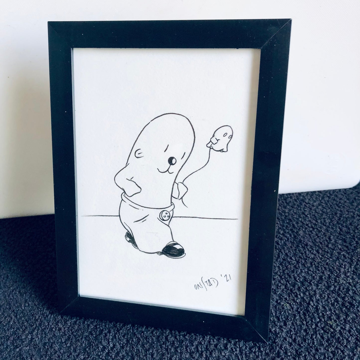 Framed Philippe Original -  Walking the Ghost