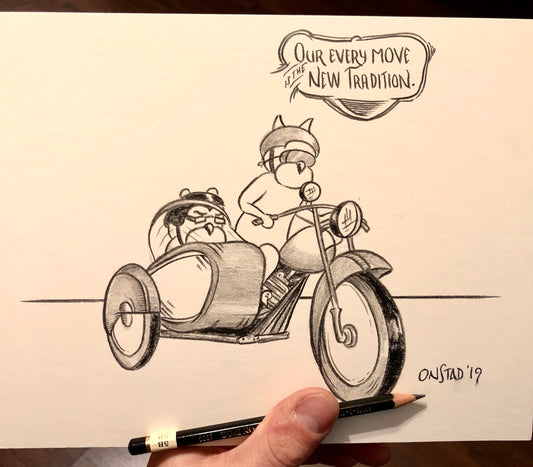 New Tradition, Original 8x10, pencils on matte board, 11/20/2019-B