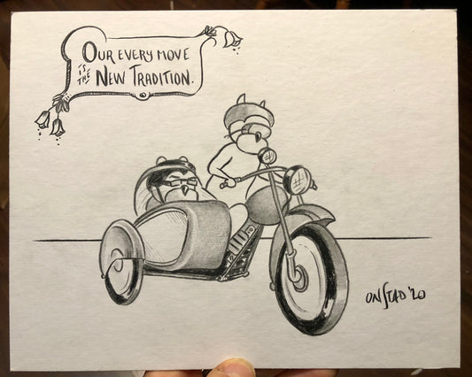 New Tradition, Original 8x10, pencils on matte board, 11/20/2019-A