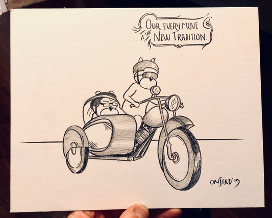 New Tradition, Original 8x10, pencils on matte board, 11/20/2019-A