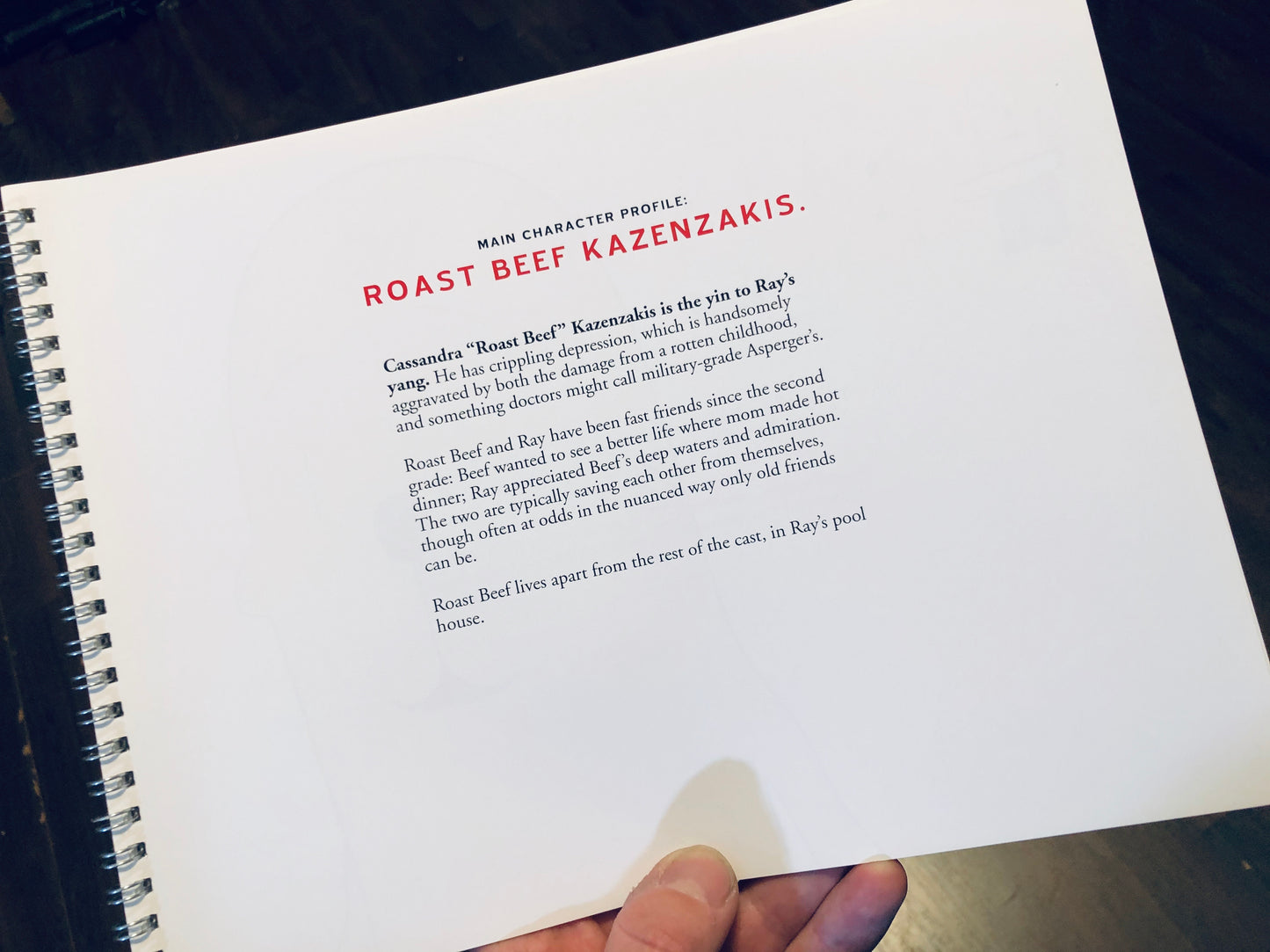 Achewood "show bible" w/production sketch