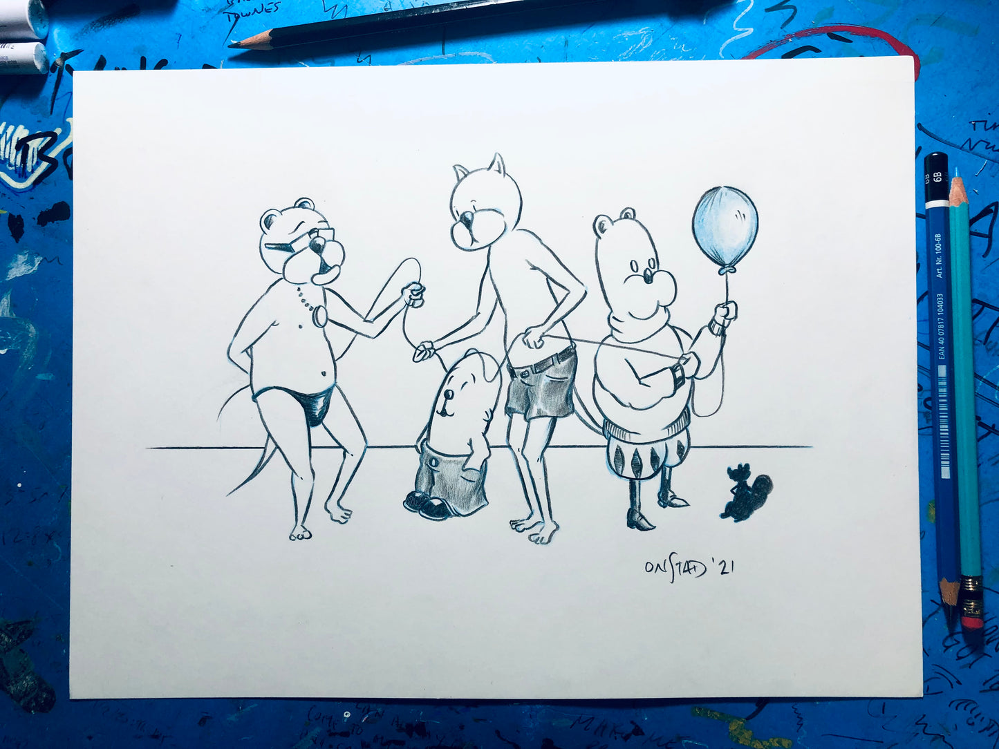 They Had Ass In Their Pants, 9x12”