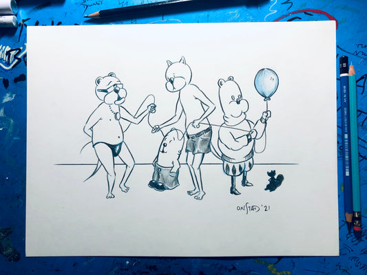 They Had Ass In Their Pants, 9x12”