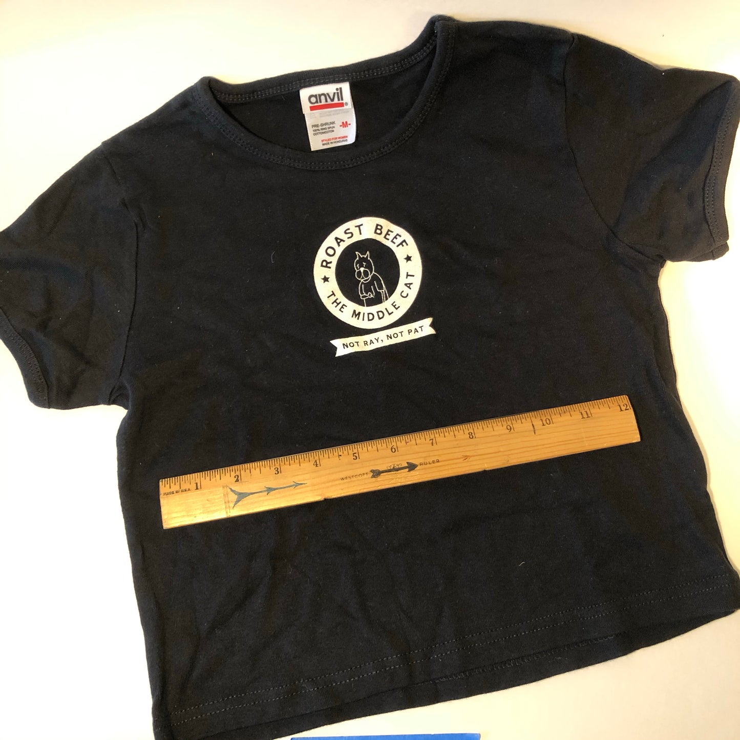 Roast Beef Tee, Black Babydoll Girls Medium