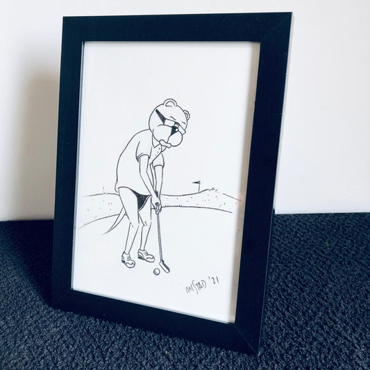 Framed Ray Original -  Putt For Dough
