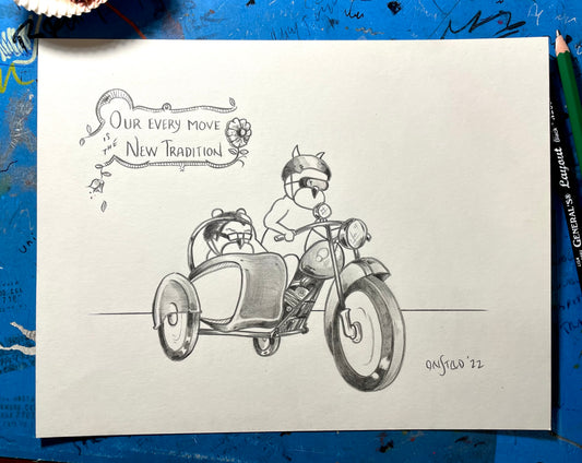 New Tradition, Original 8.5x11, pencils on paper