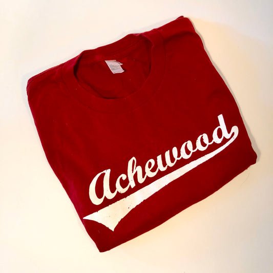 Achewood Logo Tee, Burgundy