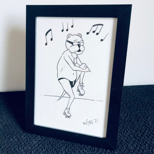 Framed Ray Original -  Rollerskate Fantastic
