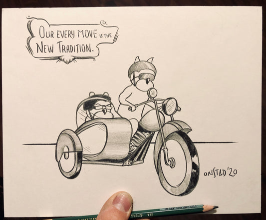 New Tradition, Original 8x10, pencils on matte board, 1/5/2020-A