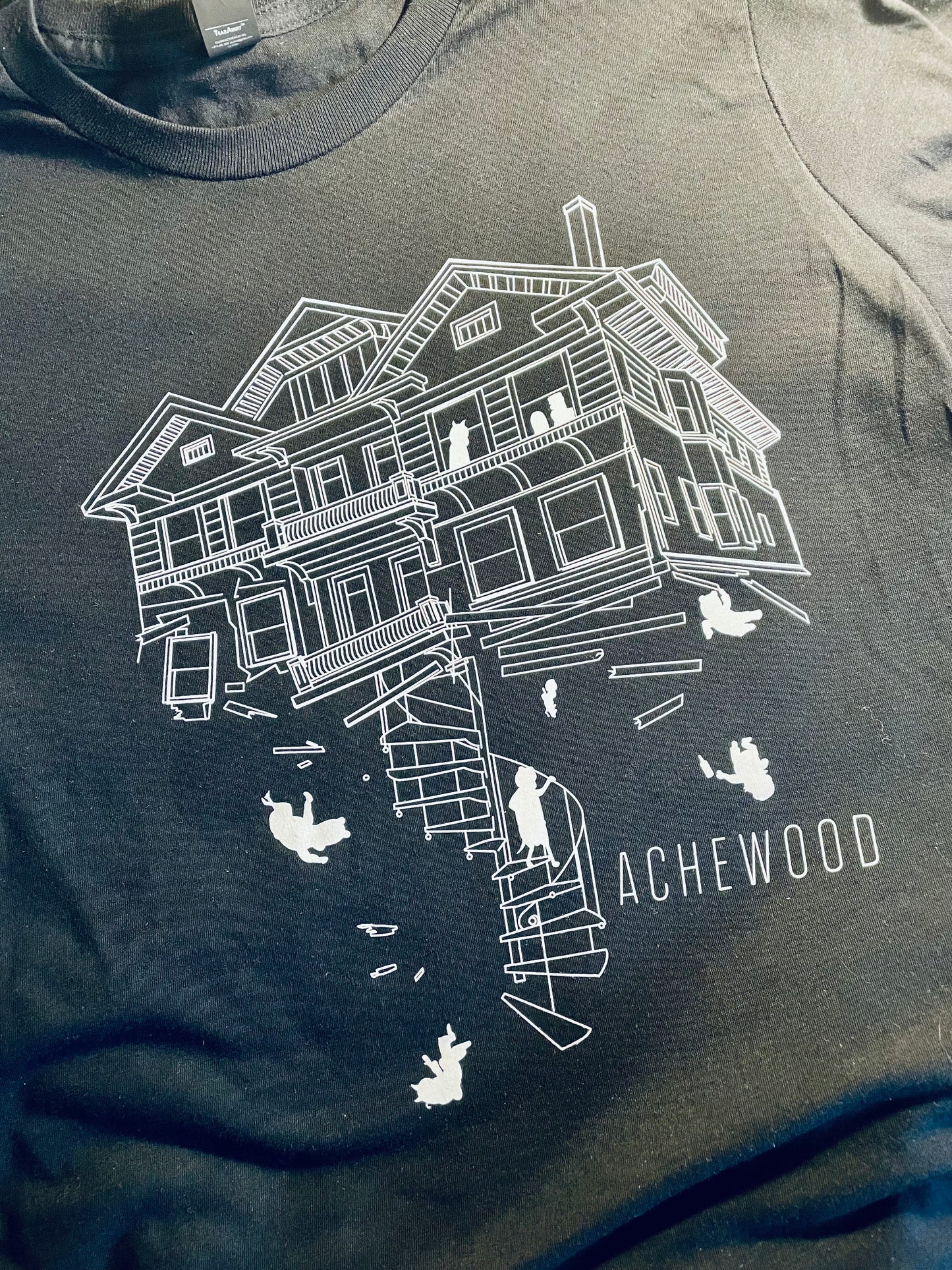 Achewood t-shirt, white ink