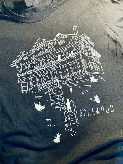 Achewood t-shirt, white ink
