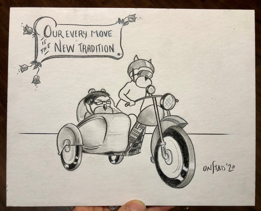 New Tradition, Original 8x10, pencils on matte board