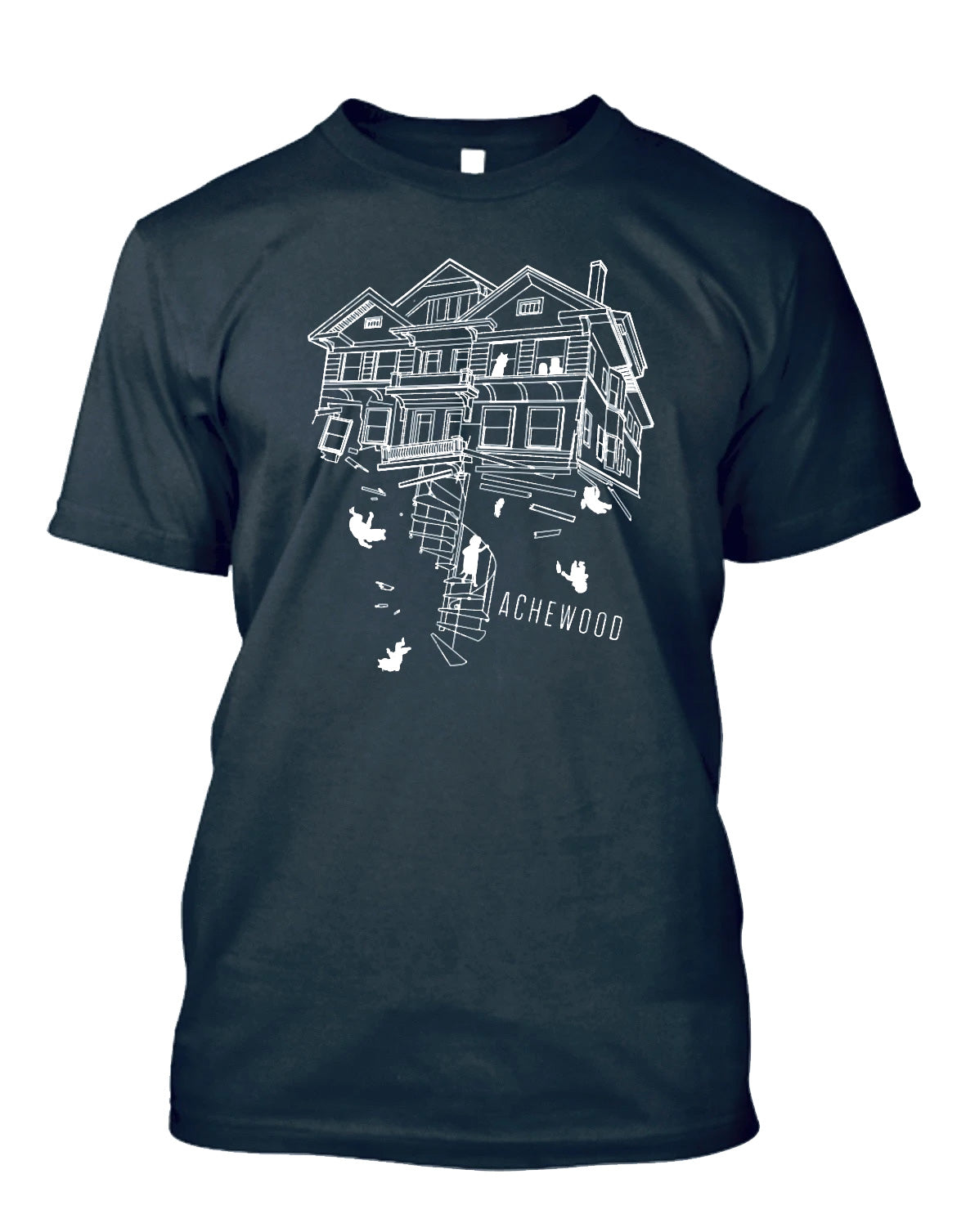 Achewood t-shirt, white ink