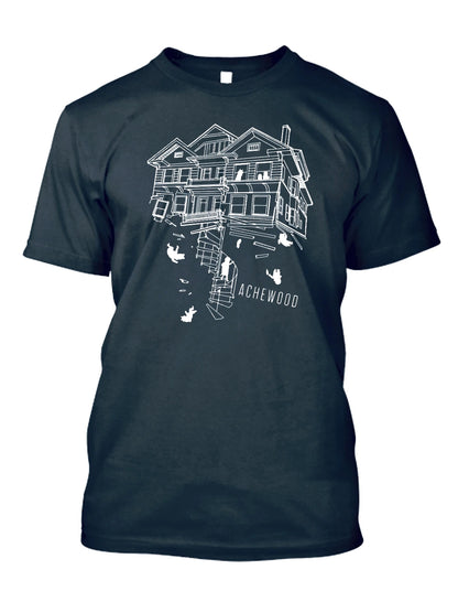 Achewood t-shirt, white ink